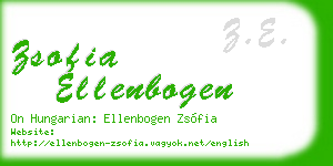 zsofia ellenbogen business card